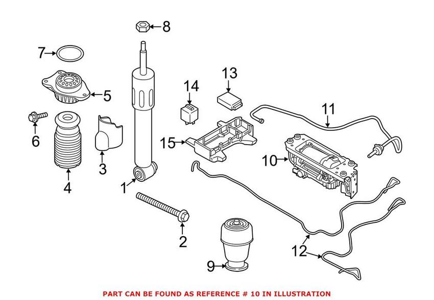 BMW Suspension Air Compressor (New) 37206875176